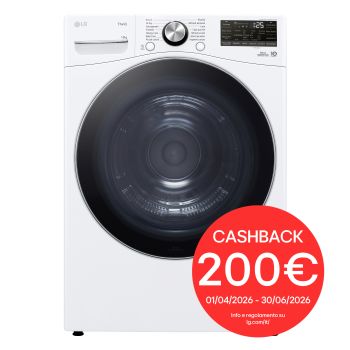 Vista frontale di Asciugatrice 18kg Pompa di calore DUAL Inverter | Serie U8 Classe D | Motore Direct Drive, AI Dry, Wi-Fi, Allergy Care RH18U8AVCW